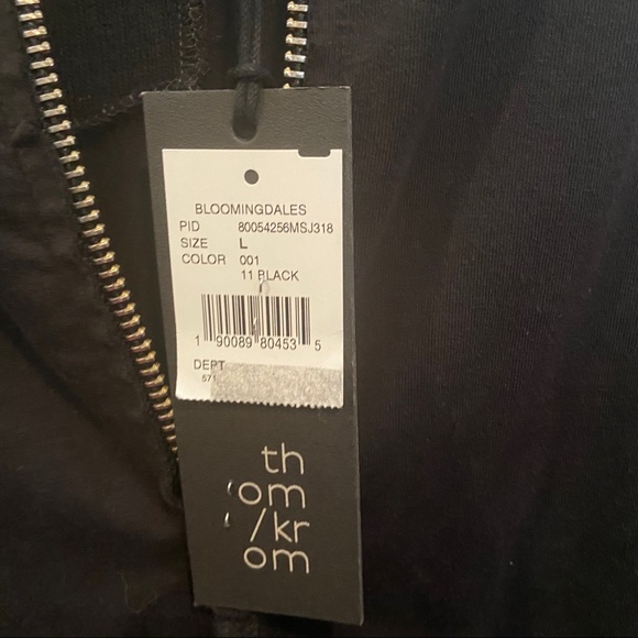 NWT THOM KROM Mesh Panel Black Bomber Jacket Large - Picture 9 of 12